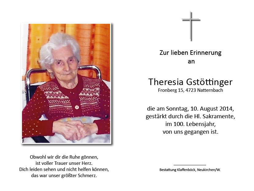 Theresia  Gstöttinger