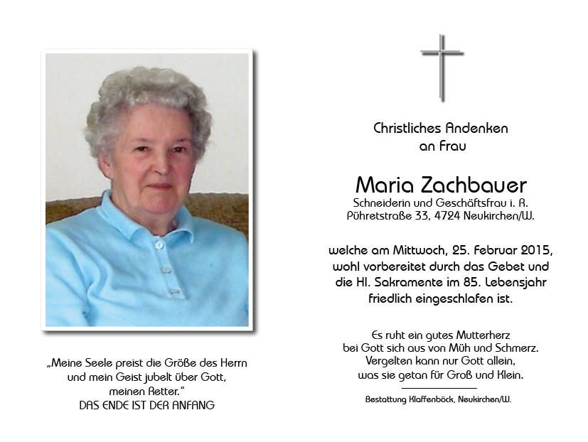 Maria  Zachbauer