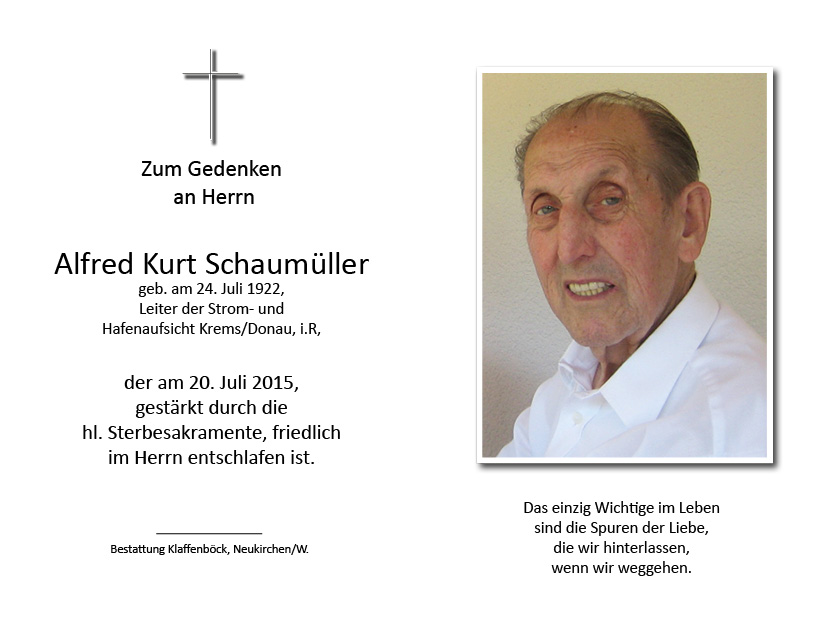 Alfred Kurt  Schaumüller