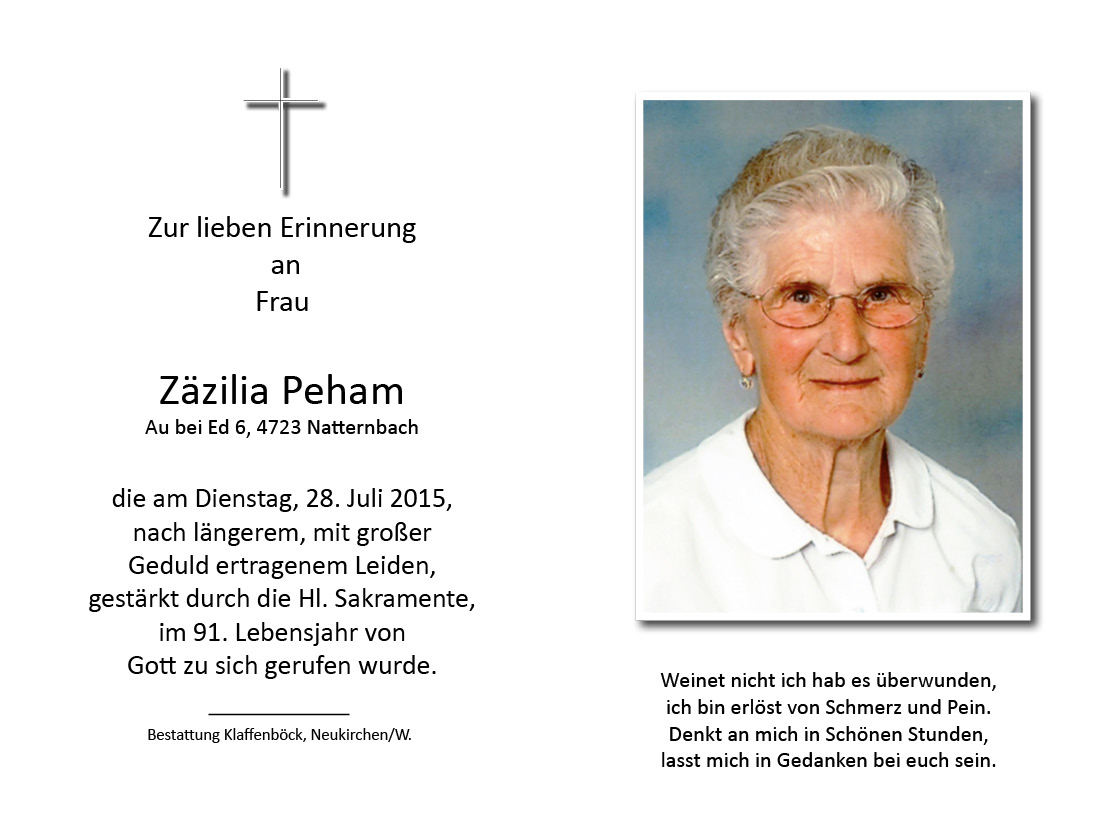 Zäzilia  Peham