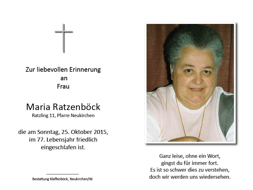 Maria  Ratzenböck