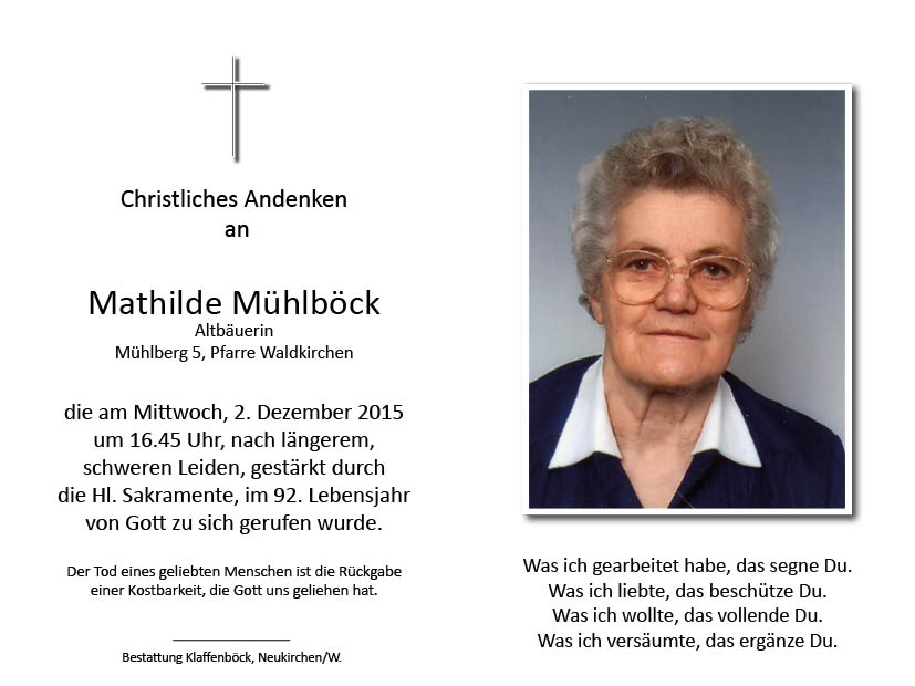 Mathilde  Mühlböck