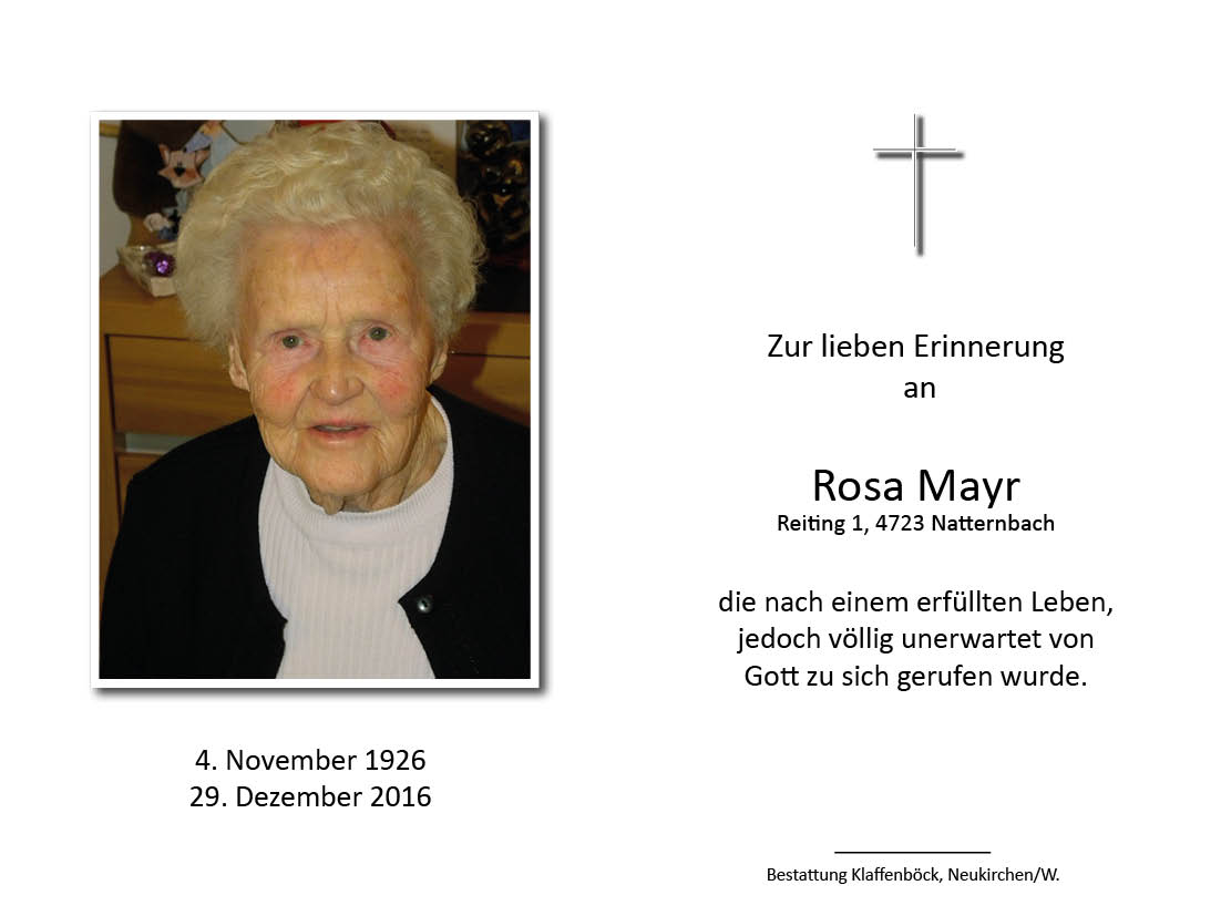Rosa  Mayr