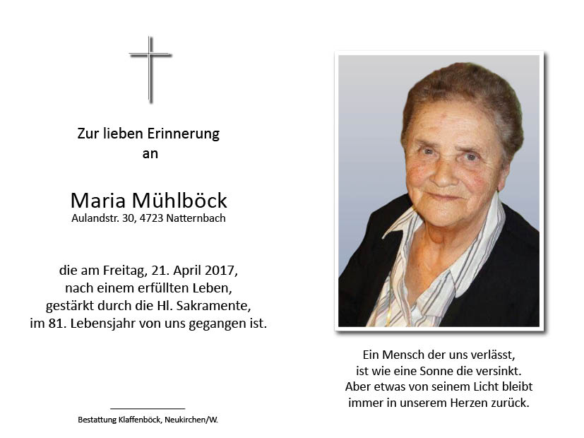 Maria  Mühlböck