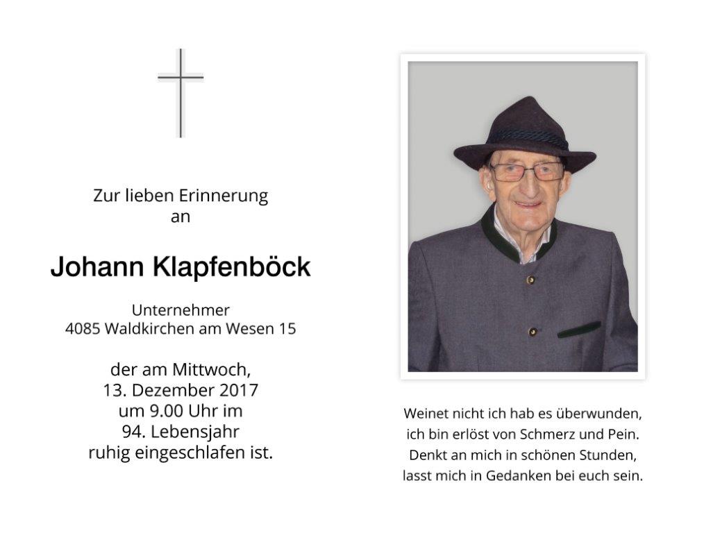 Johann  Klapfenböck