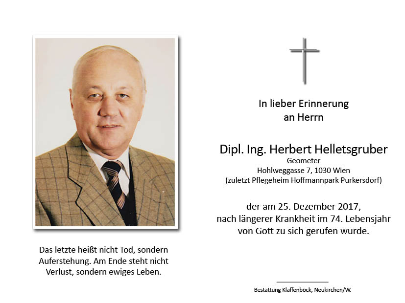 Herbert  Helletsgruber