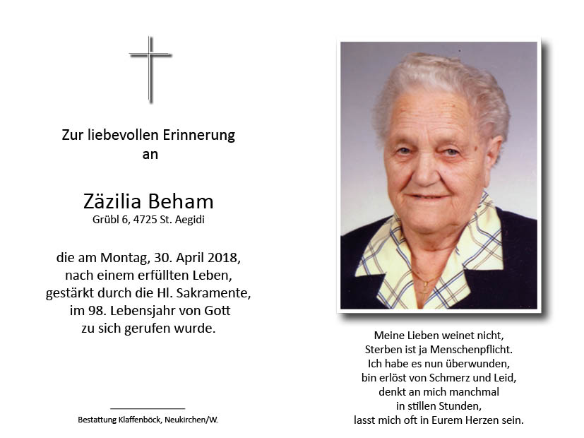 Zäzilia  Beham