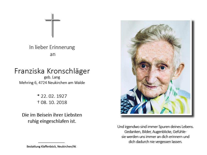 Franziska  Kronschläger