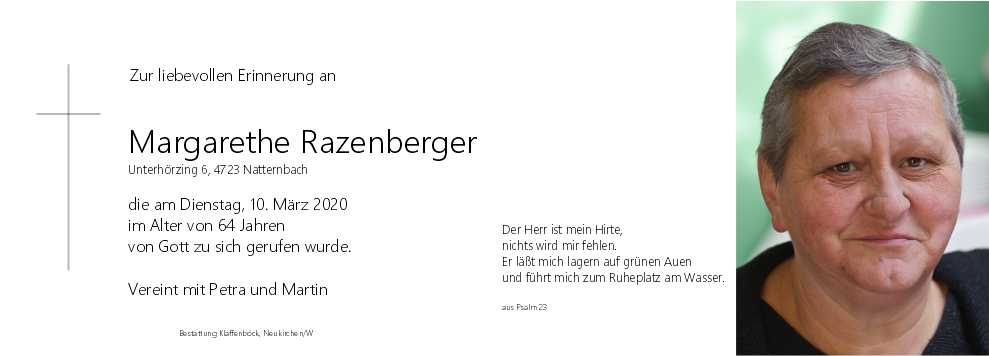 Margarete  Razenberger