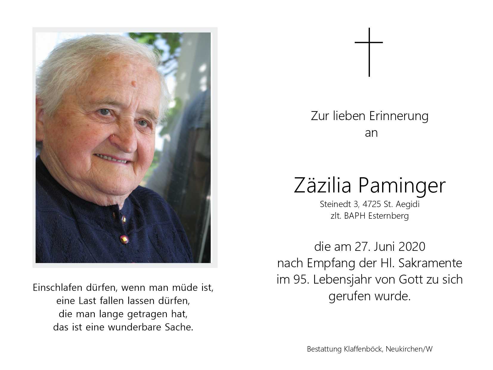 Zäzilia  Paminger