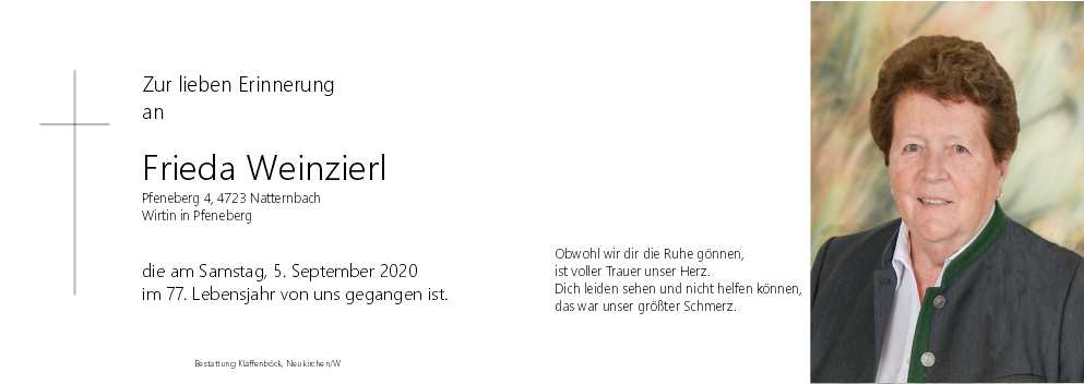 Frieda  Weinzierl