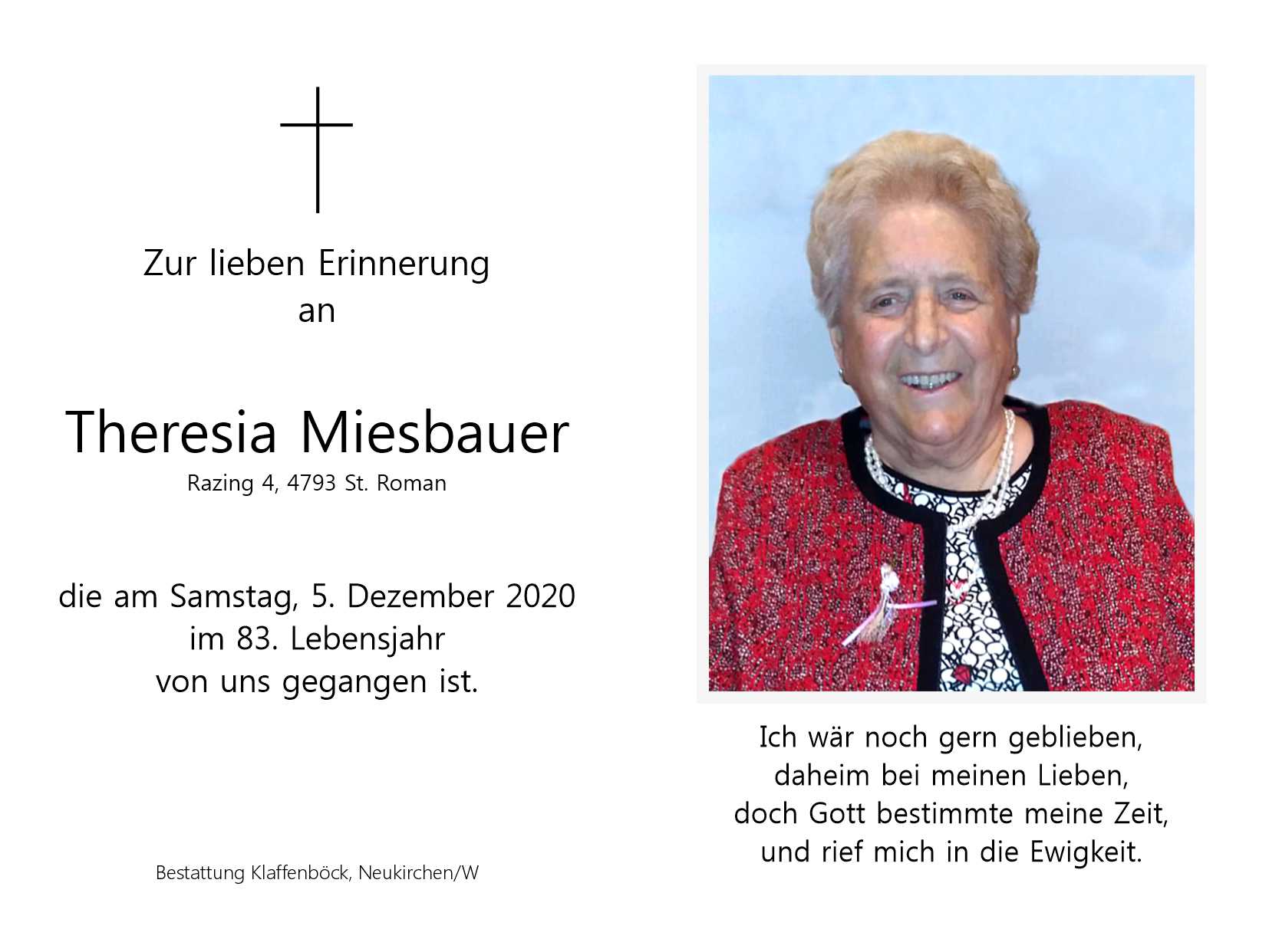 Theresia  Miesbauer