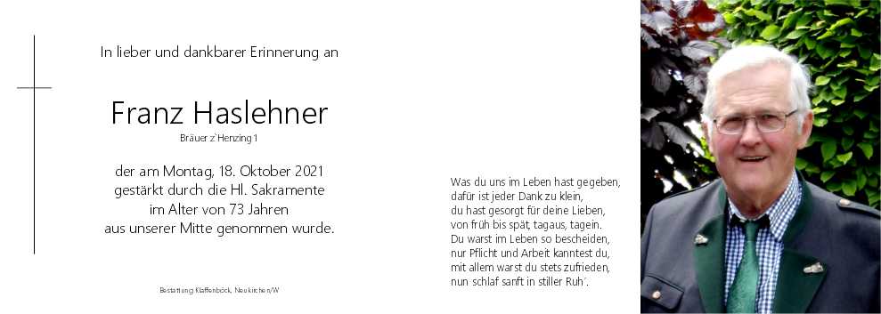 Franz  Haslehner