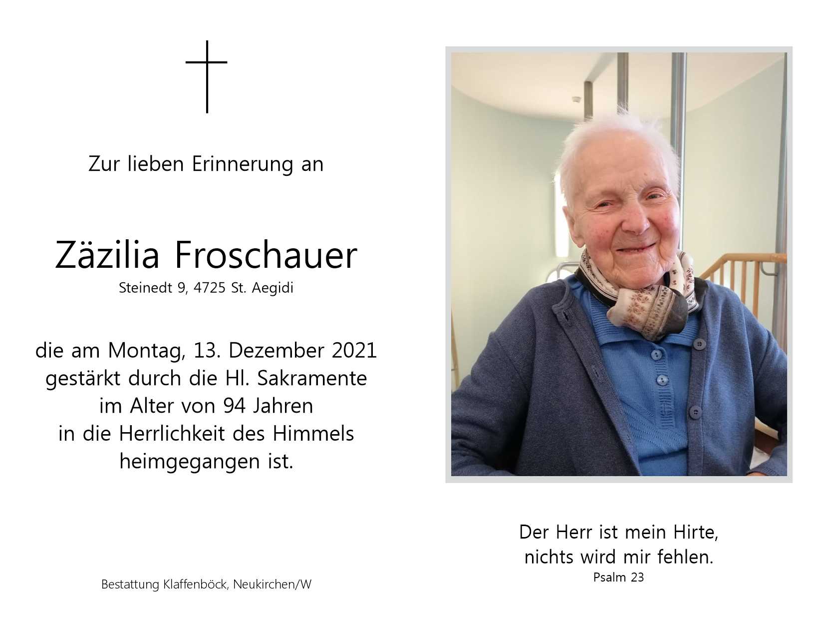 Zäzilia  Froschauer