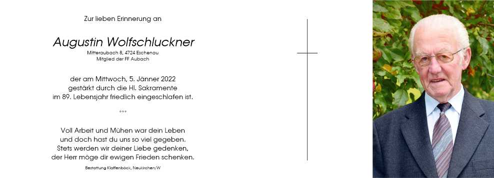Augustin  Wolfschluckner