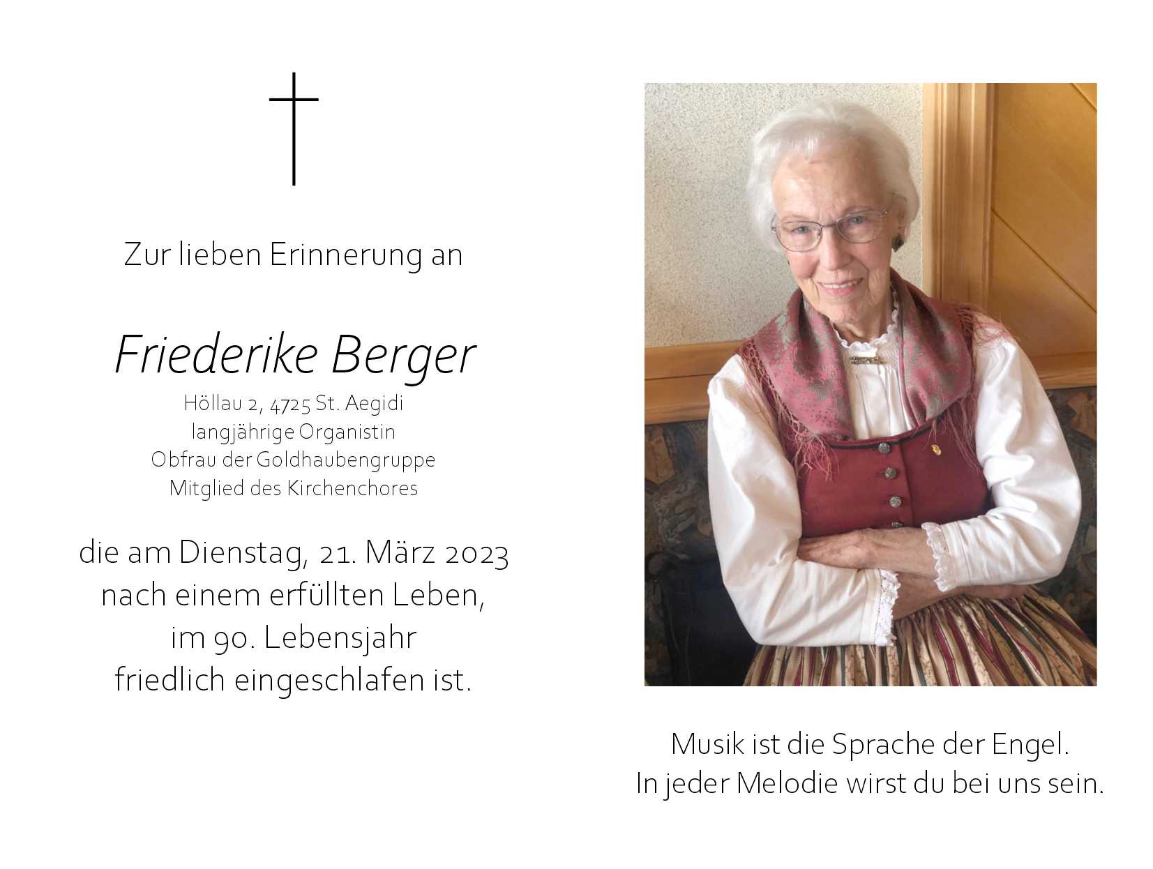Friederike  Berger
