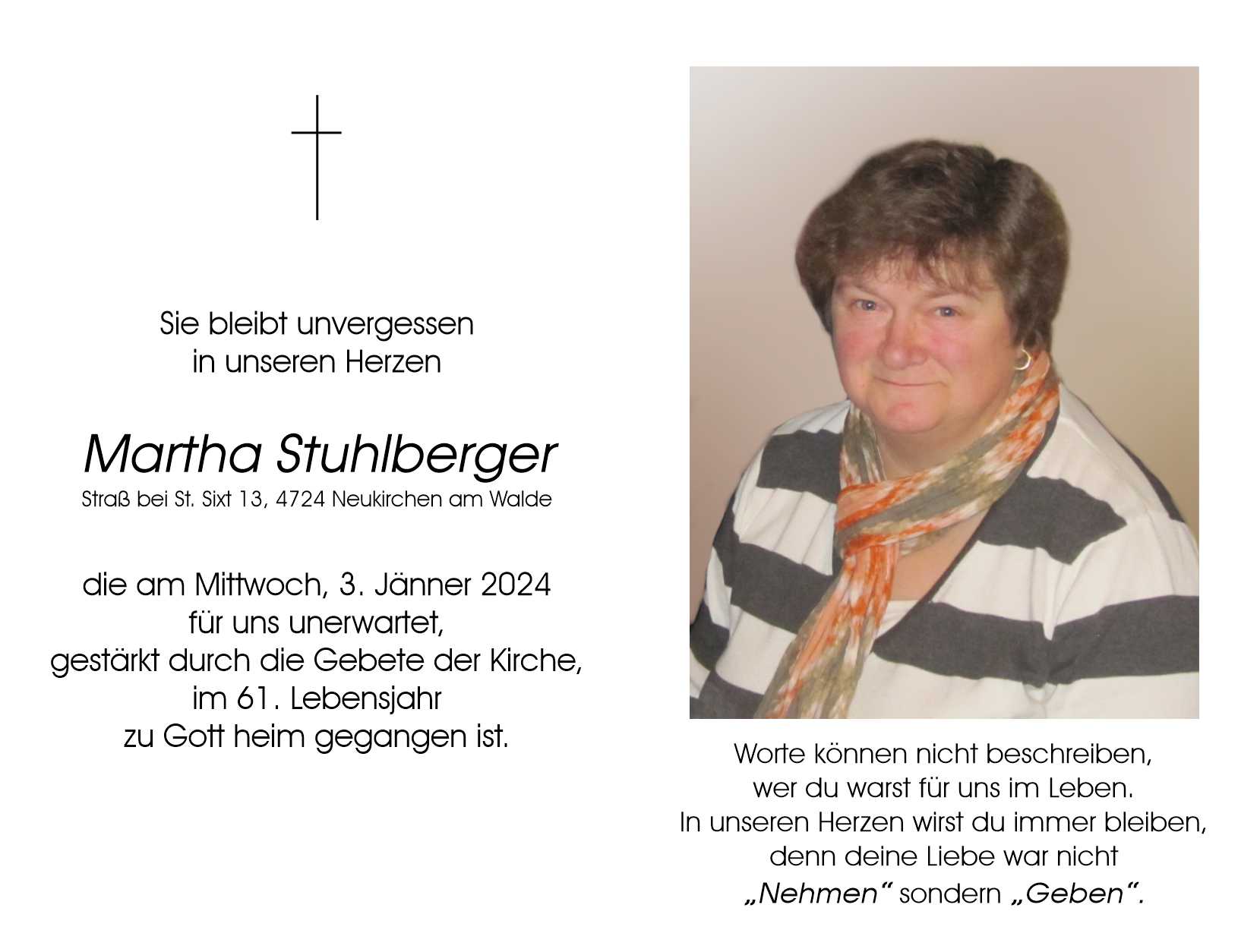 Martha  Stuhlberger