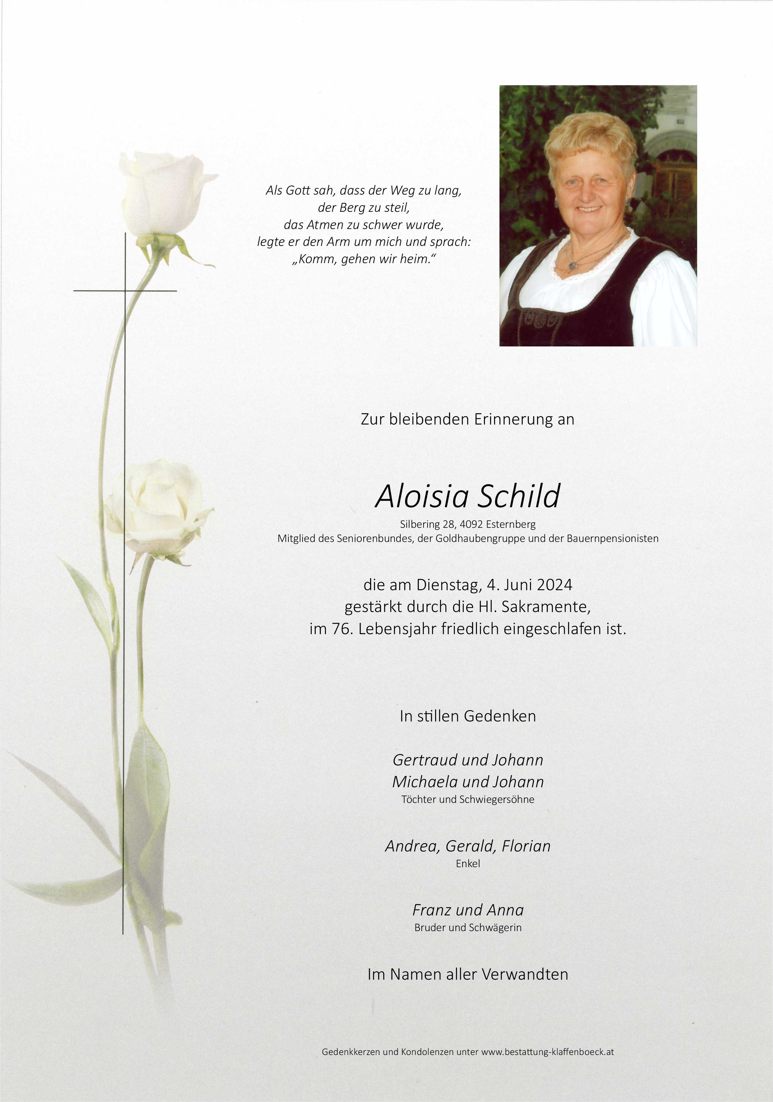 Aloisia  Schild