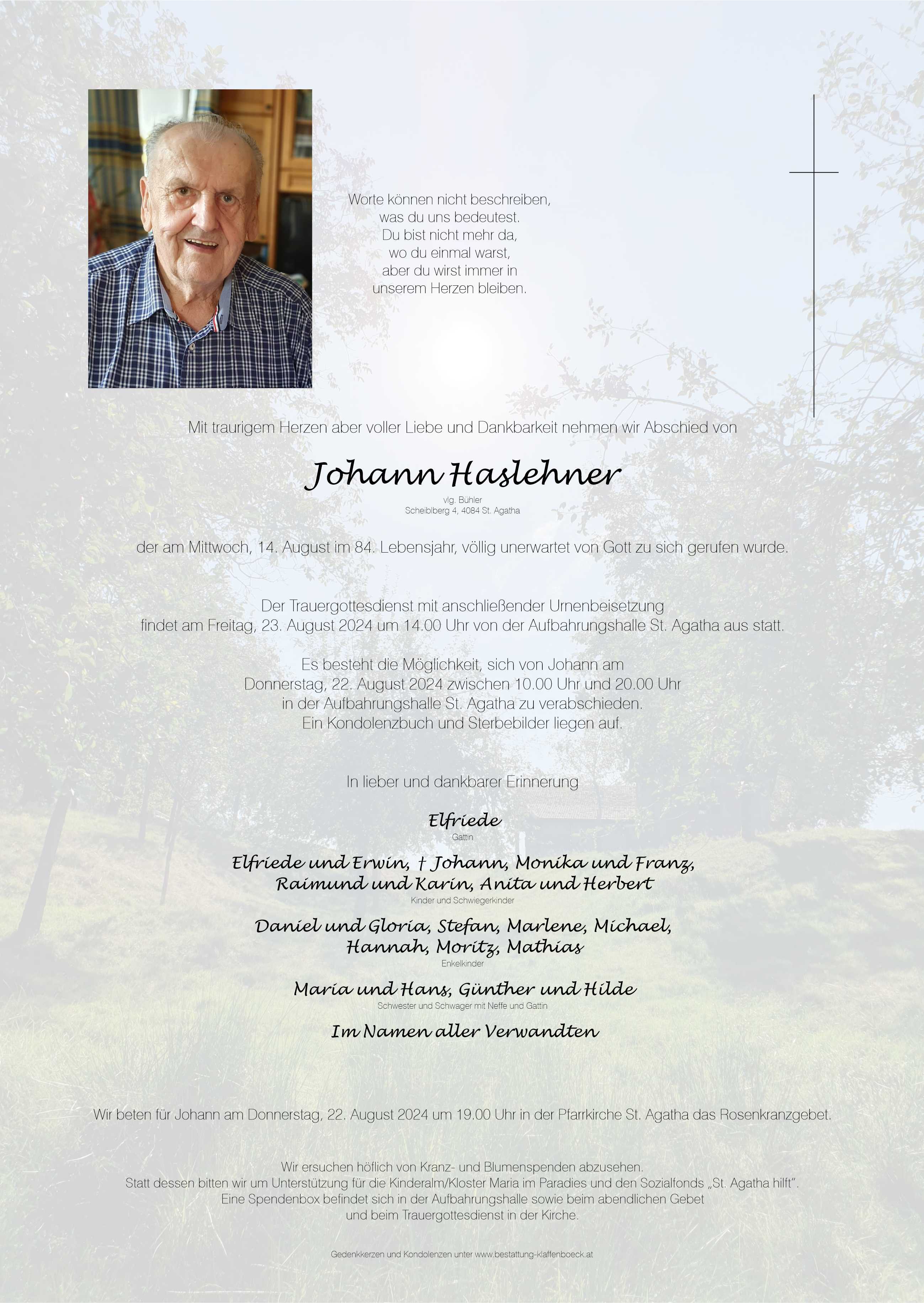 Haslehner  Johann